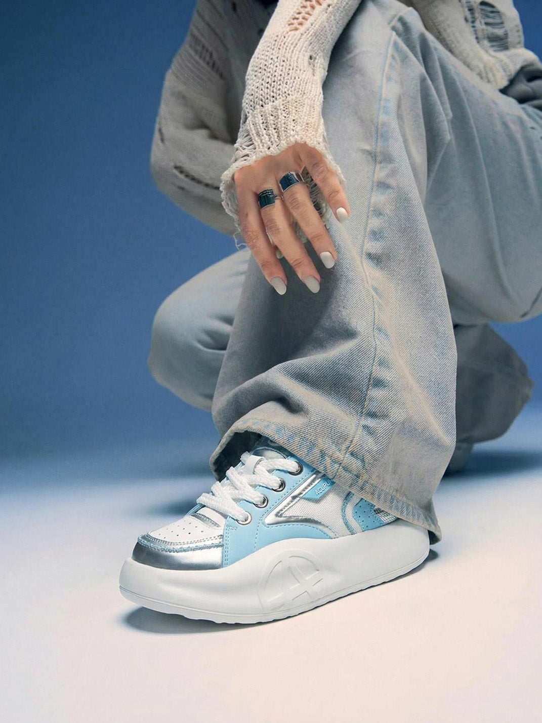 Pastel Breathable Platform Runner Sneakers - View 2