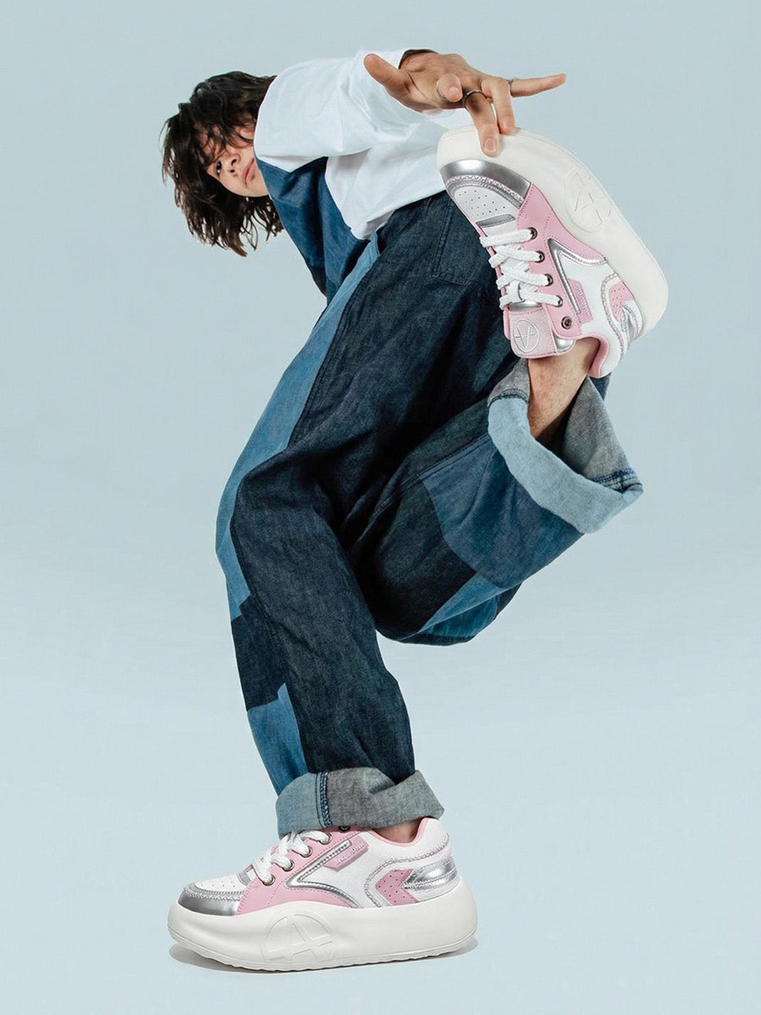 Pastel Breathable Platform Runner Sneakers - View 13