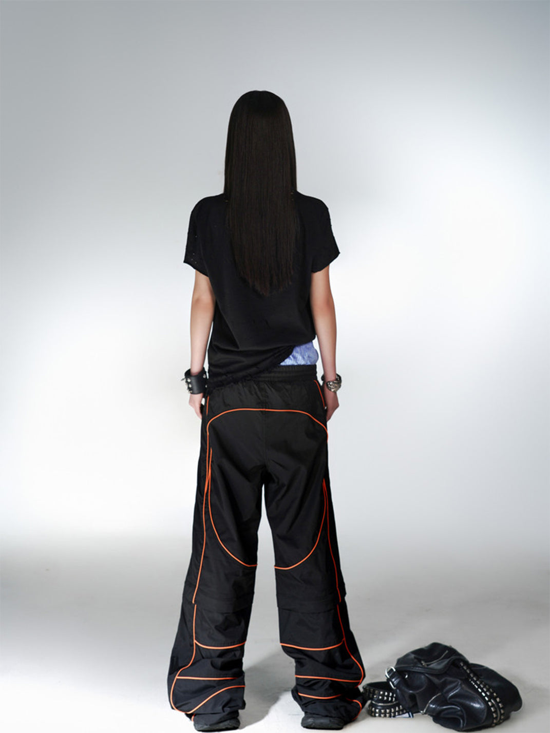 Color-Block Embroidered Track Pants - View 8