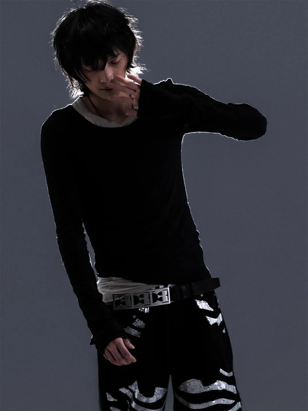 Layered Two-Piece Effect Long-Sleeve T-Shirt - View 5