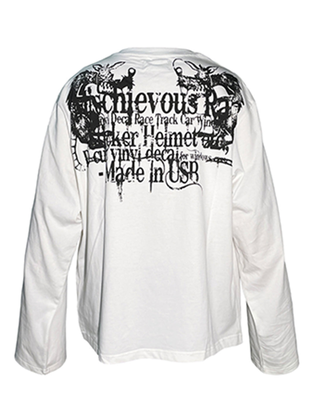 Oversized Graphic Crewneck Long-Sleeve T-Shirt - View 6