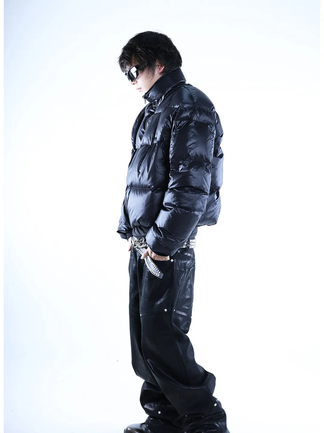 Waxed Straight-Leg Jeans - View 4