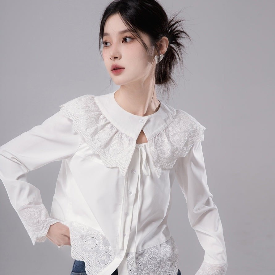 Angelic Lace Collar Blouse