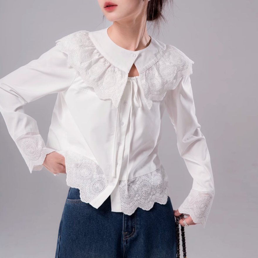 Angelic Lace Collar Blouse