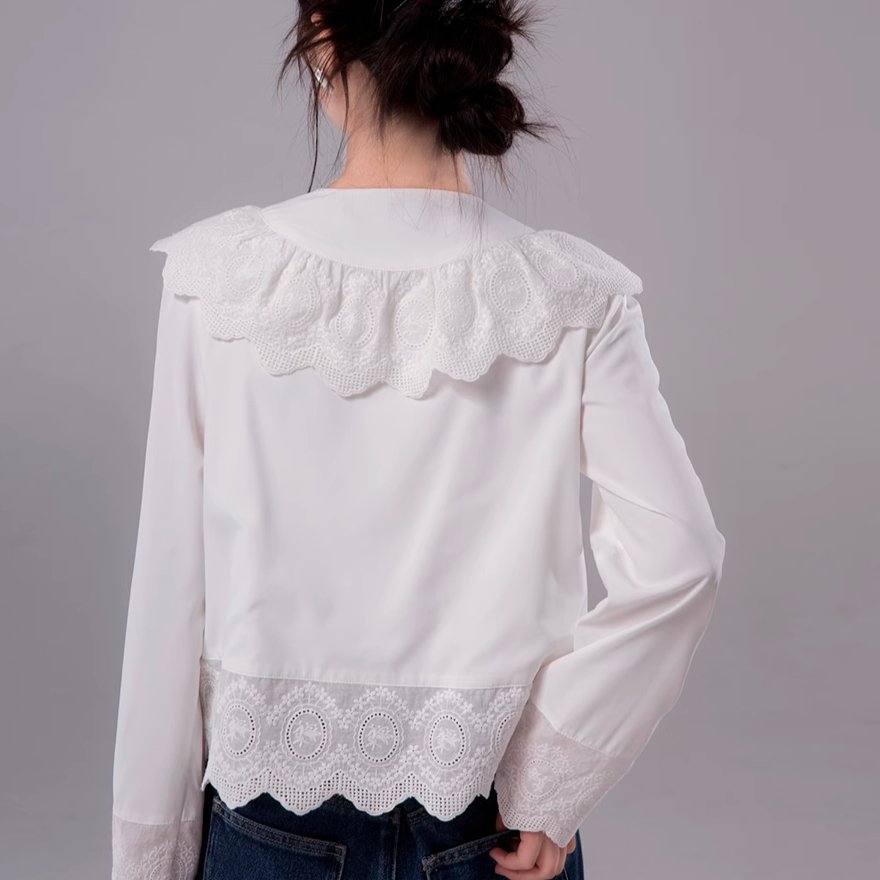 Angelic Lace Collar Blouse