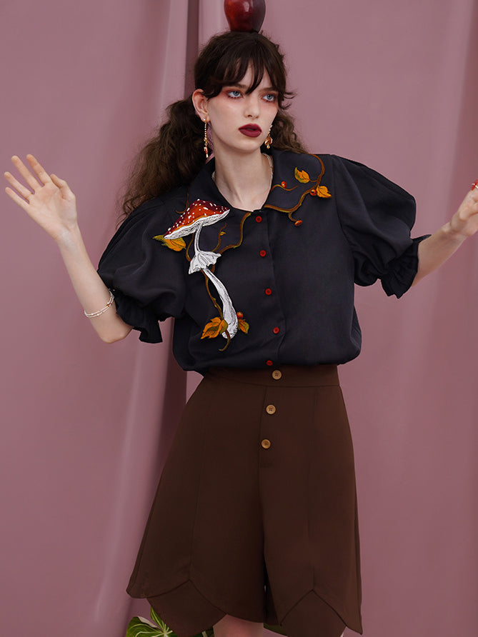 Magical Mushroom Meadow Blouse - chiclara