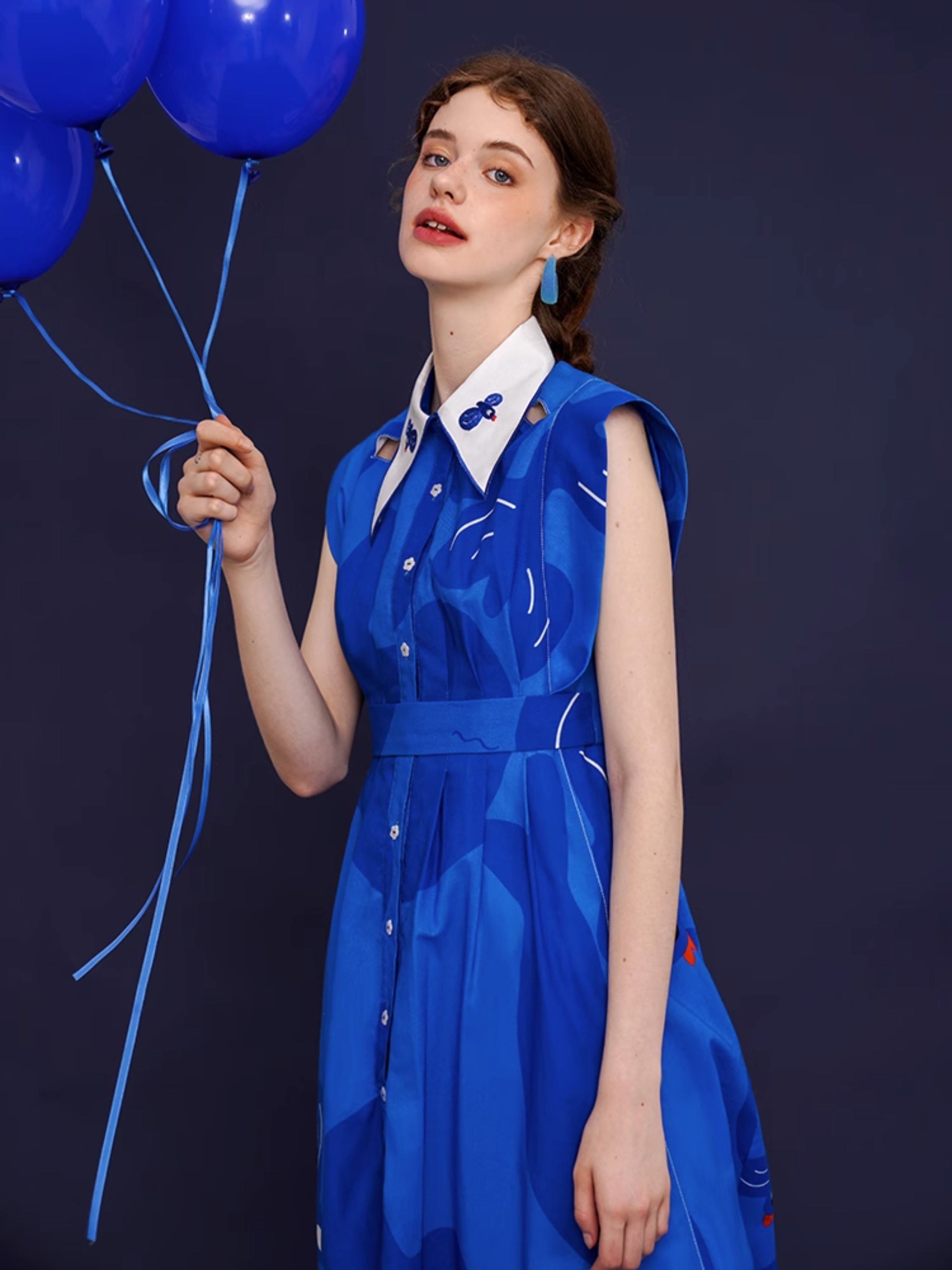 Whimsical Blue Bird Dress - chiclara