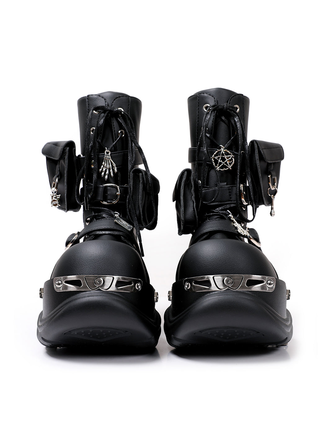 Utility-Lace Chunky Combat Boots - View 6