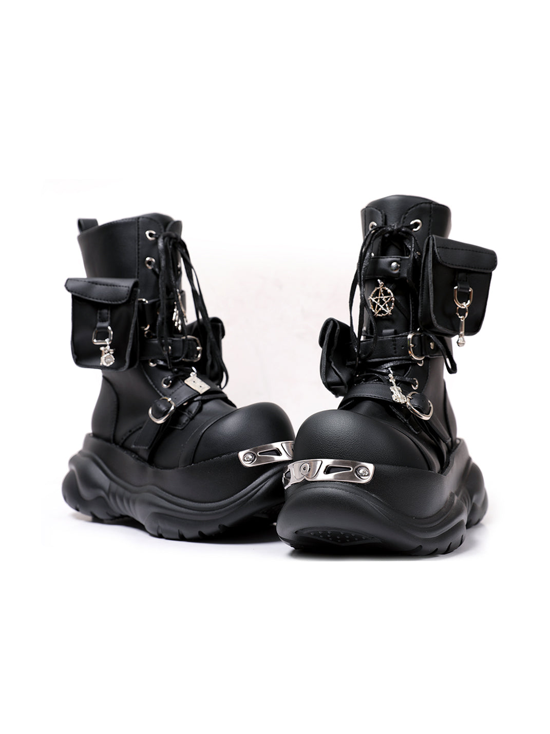 Utility-Lace Chunky Combat Boots - View 7