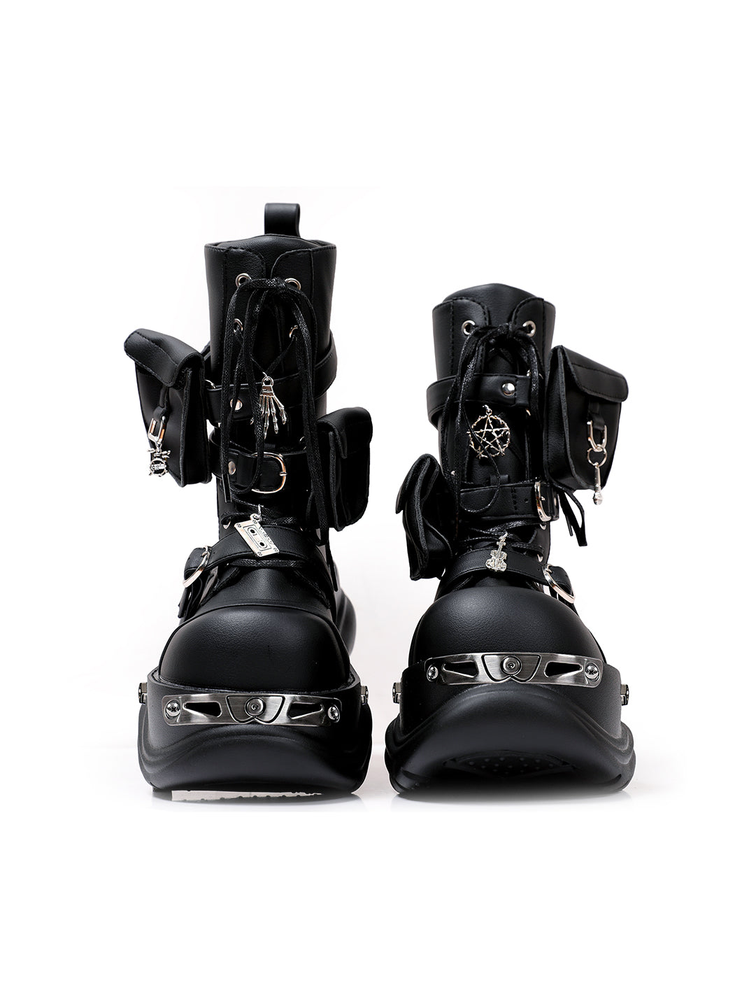Utility-Lace Chunky Combat Boots - View 8