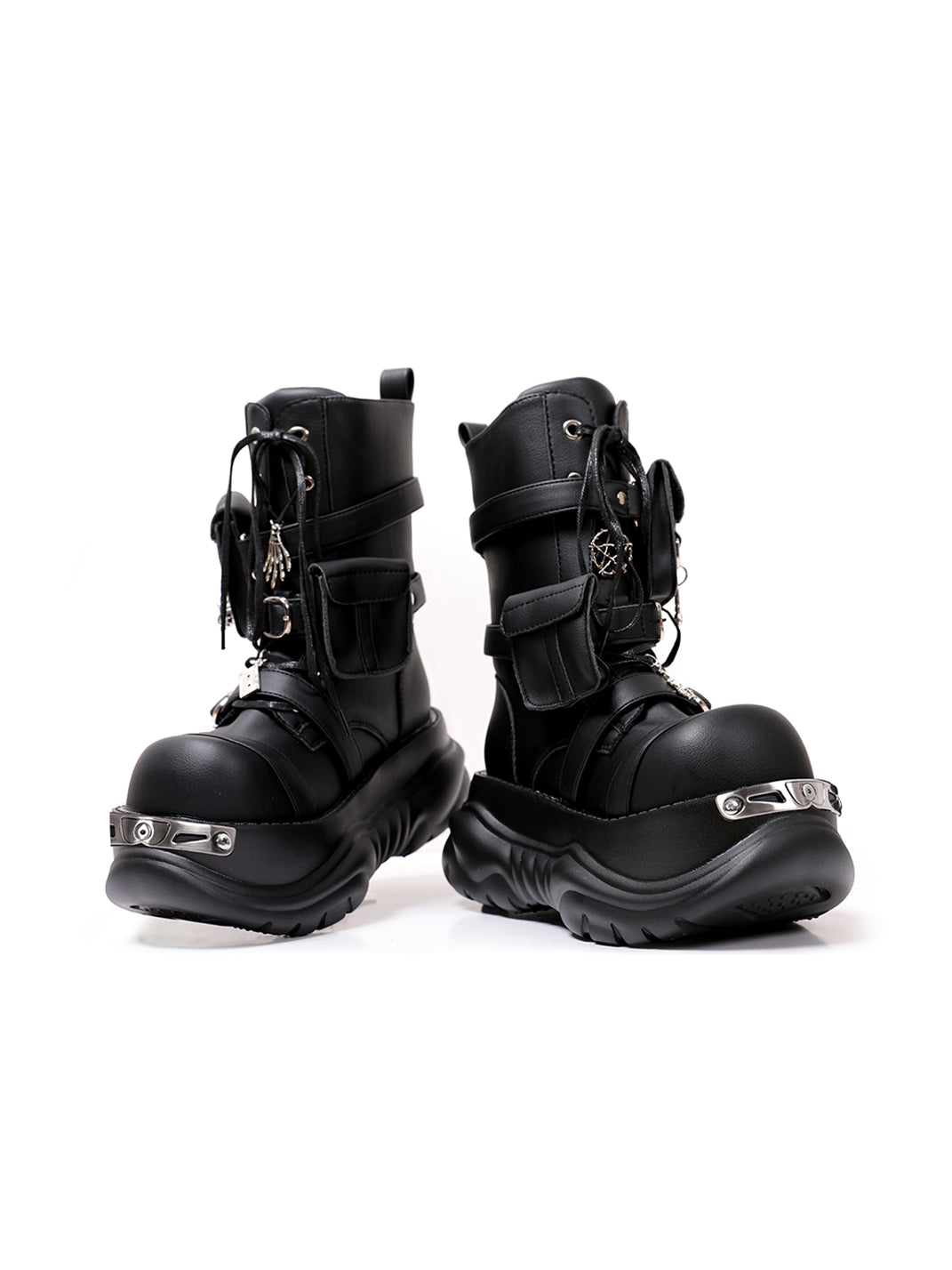 Utility-Lace Chunky Combat Boots - View 9