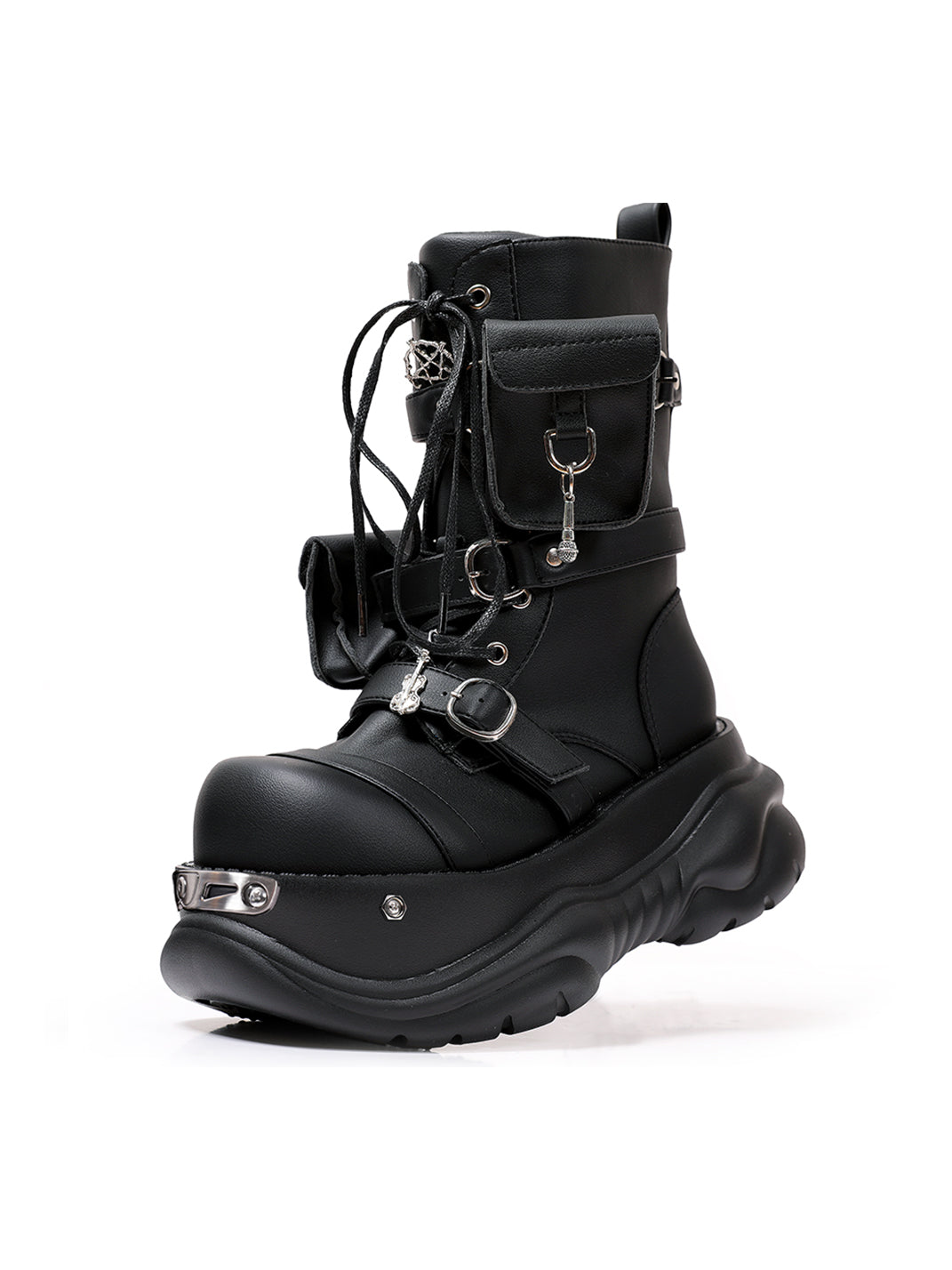 Utility-Lace Chunky Combat Boots - View 10