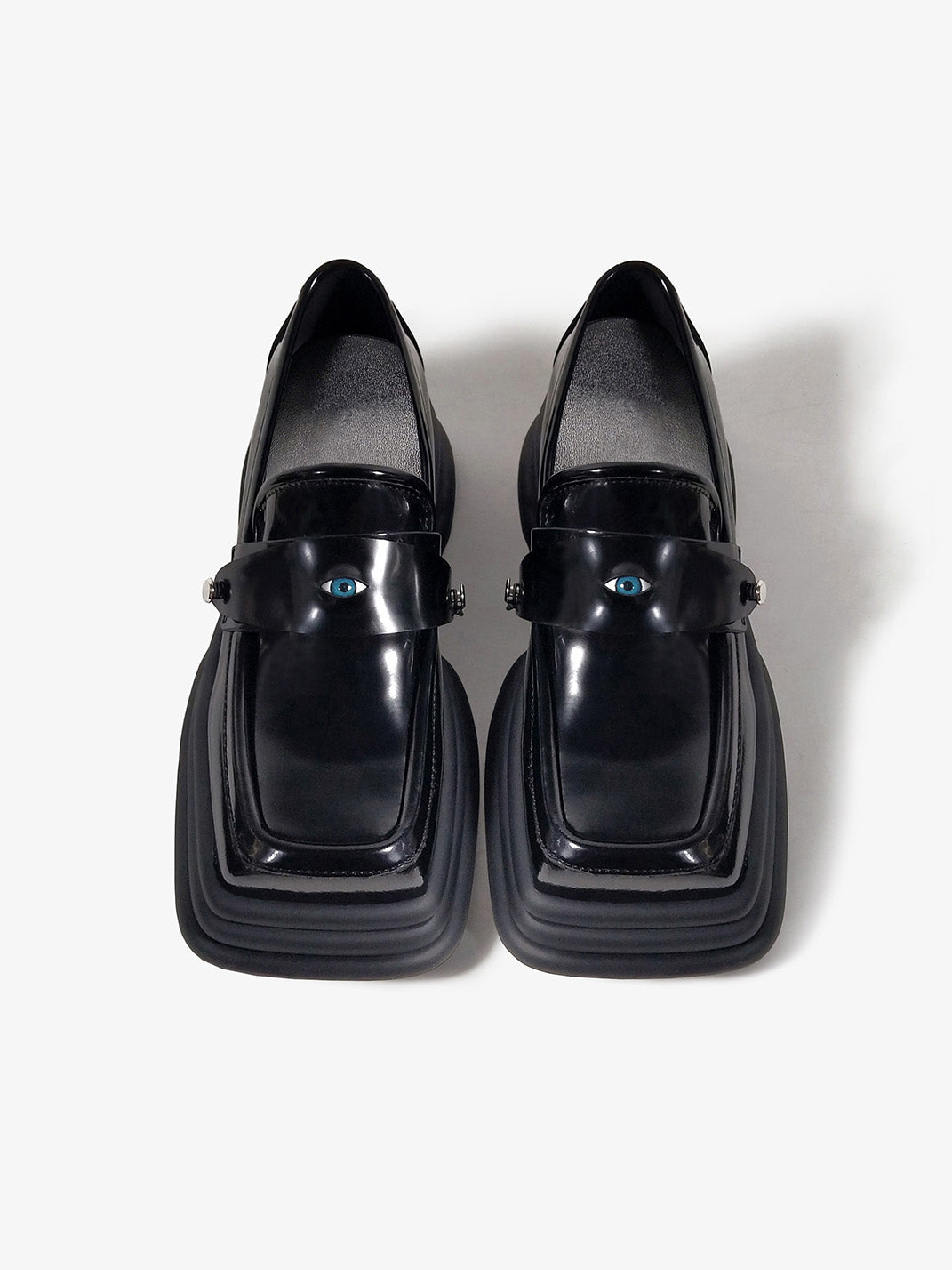 Hardware-Trim Split-Sole Platform Loafers - View 6