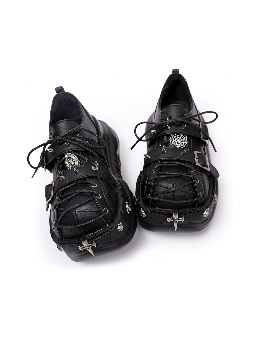 Buckle-Cage Chunky Platform Sneakers - View 12