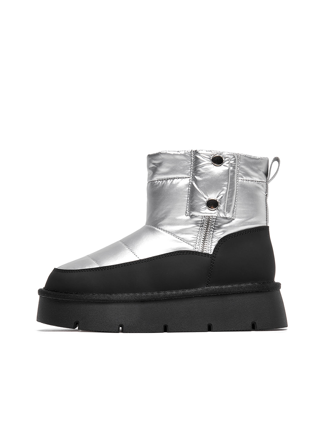Pink Quilted Platform Snow Boots - View 15