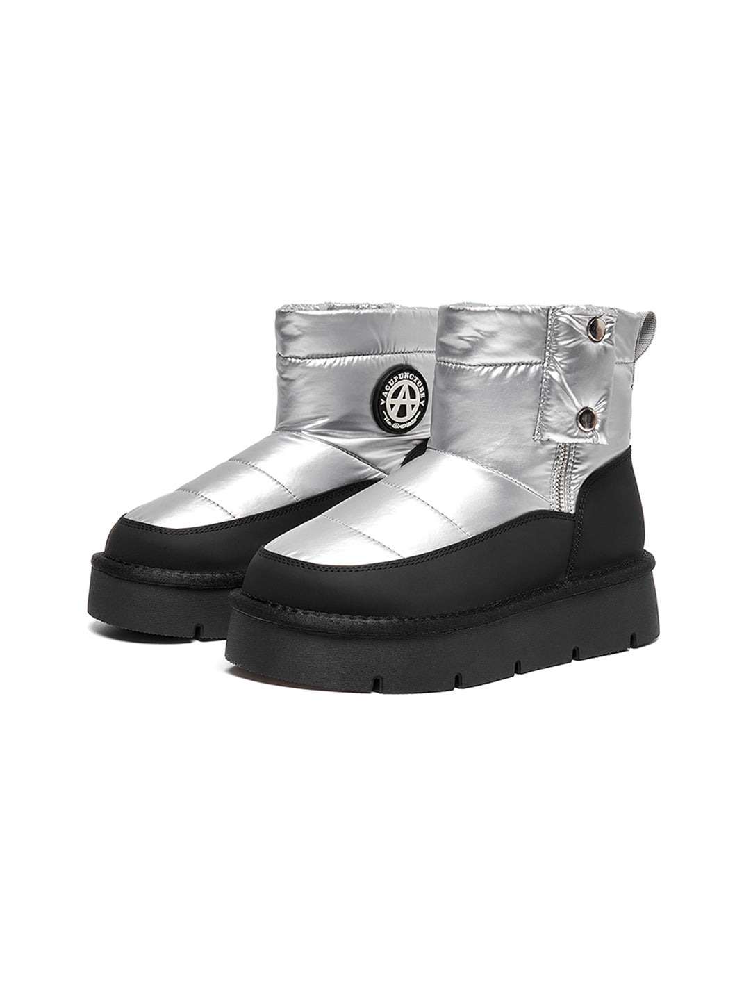 Pink Quilted Platform Snow Boots - View 21