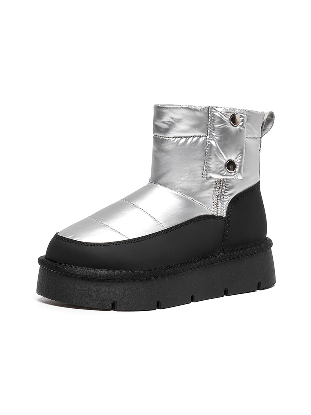 Pink Quilted Platform Snow Boots - View 24