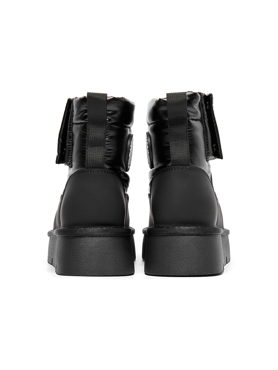 Pink Quilted Platform Snow Boots - View 35