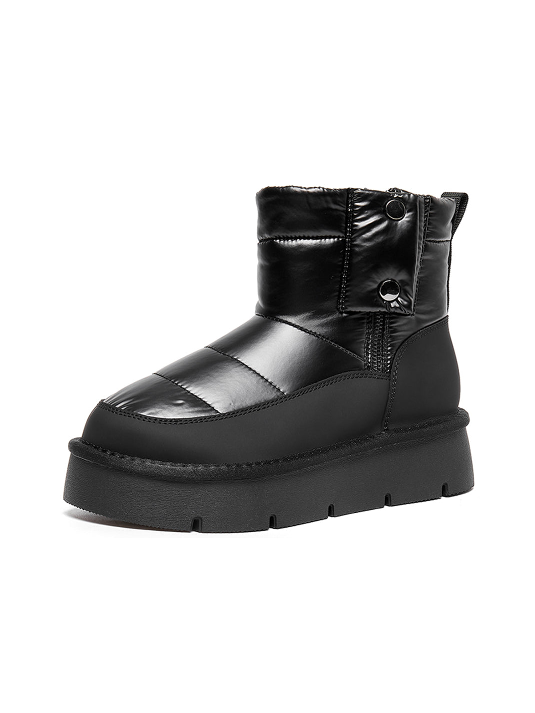 Pink Quilted Platform Snow Boots - View 36