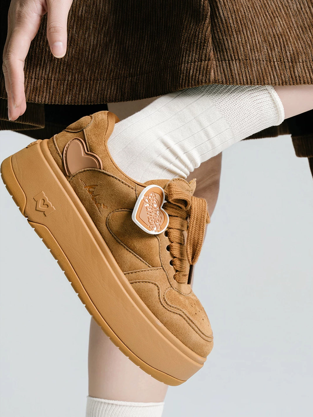 Monochrome Brown Platform Skate Sneakers - View 4
