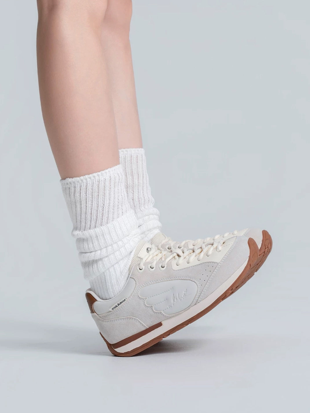 Wing-Panel Retro Court Sneakers - View 3