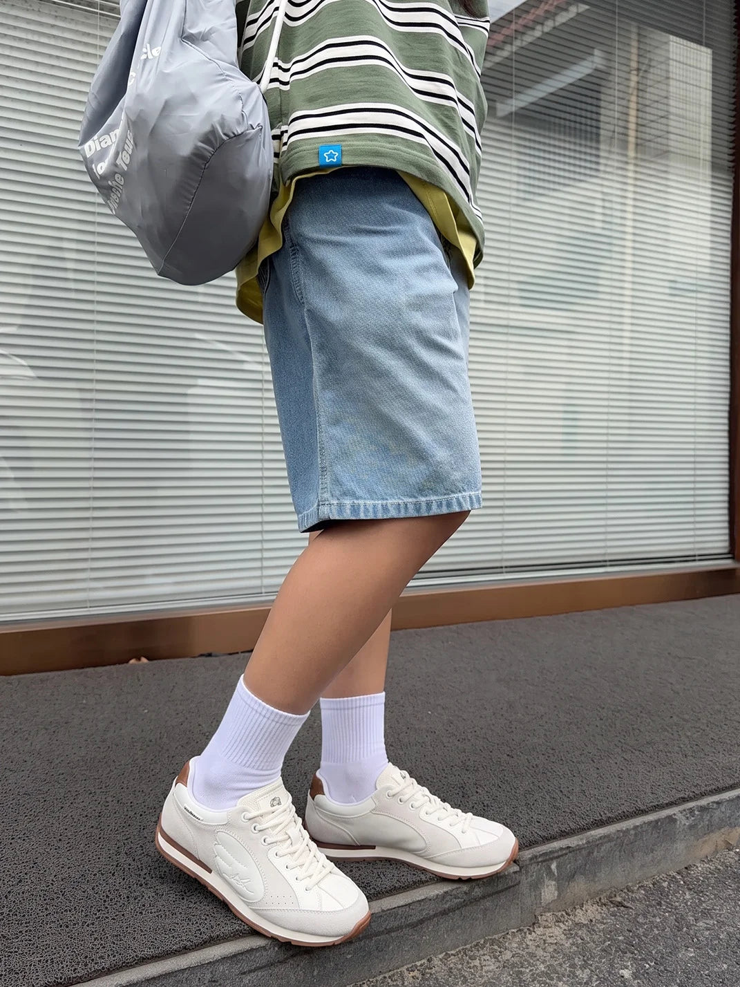 Wing-Panel Retro Court Sneakers - View 5