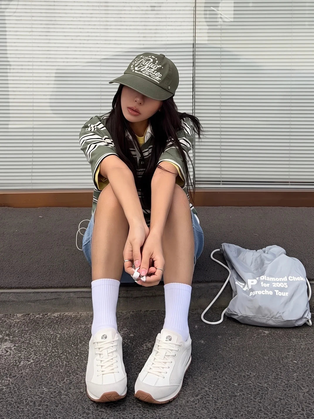 Wing-Panel Retro Court Sneakers - View 6