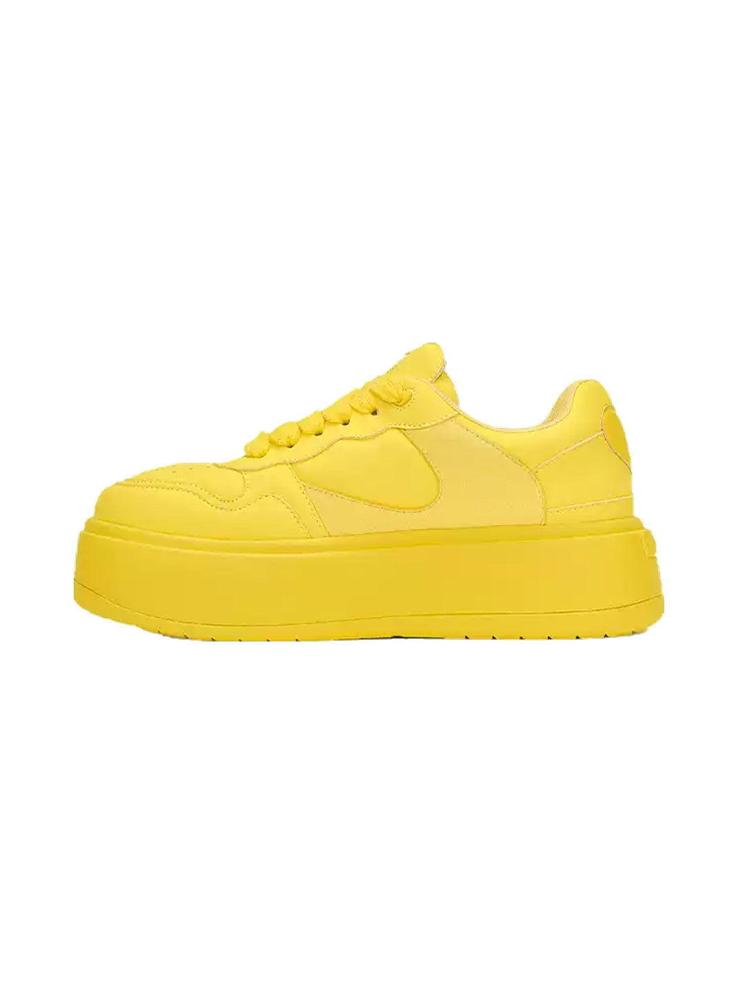 Cupid-Heart Monochrome Platform Sneakers