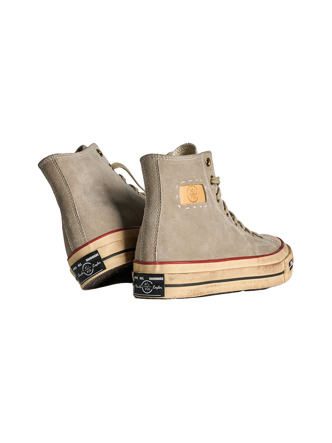 Cow-Suede Distressed High-Top Sneakers - View 27