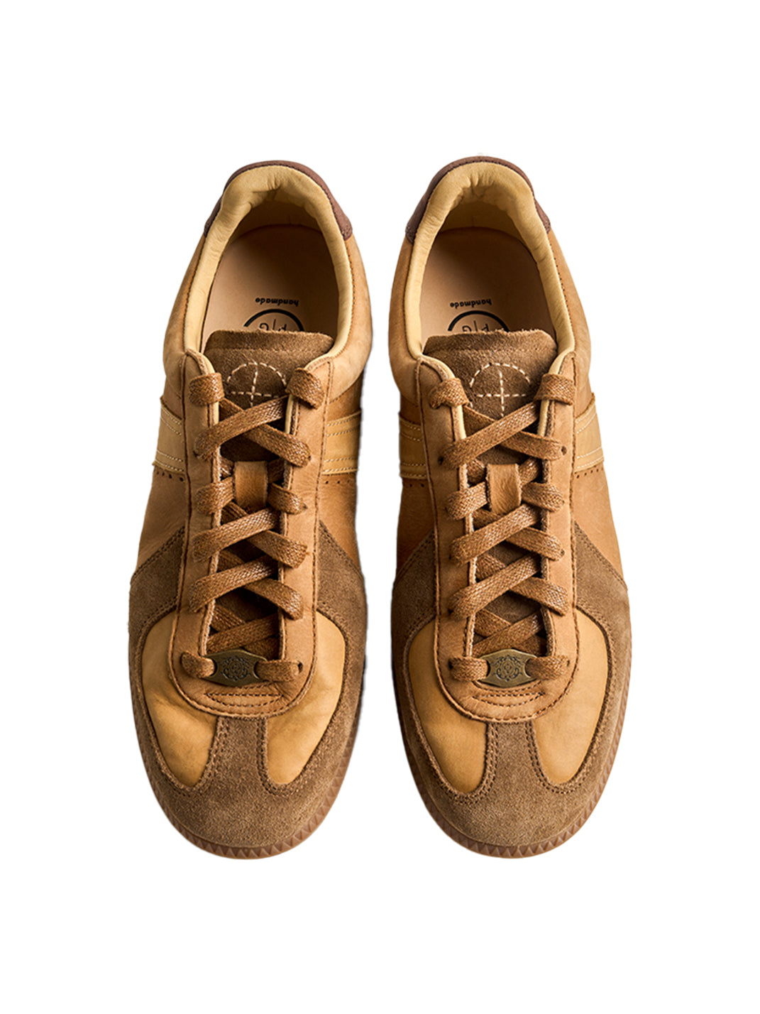 Washed Suede Colorblock Retro Trainers - View 5