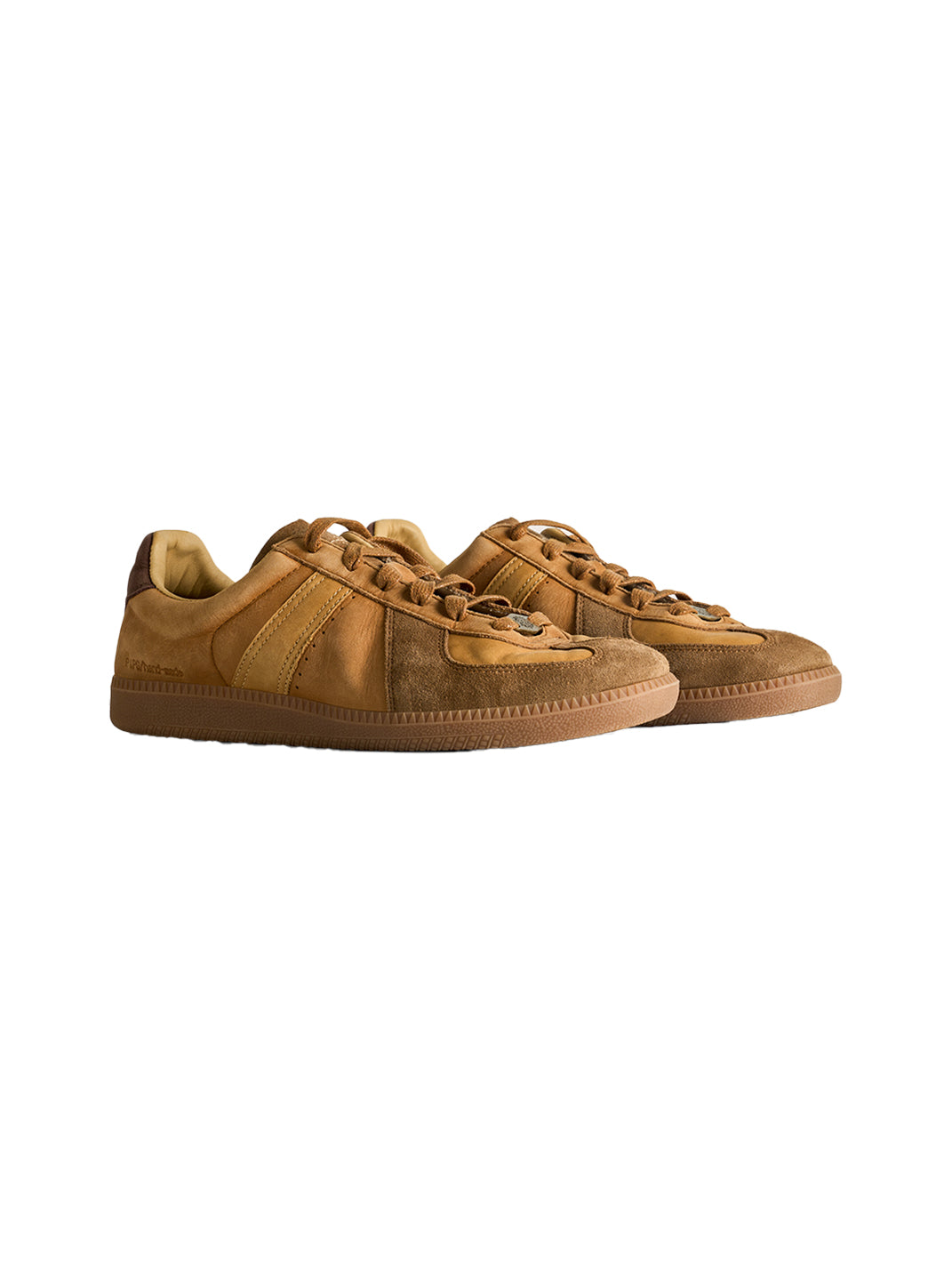 Washed Suede Colorblock Retro Trainers - View 6