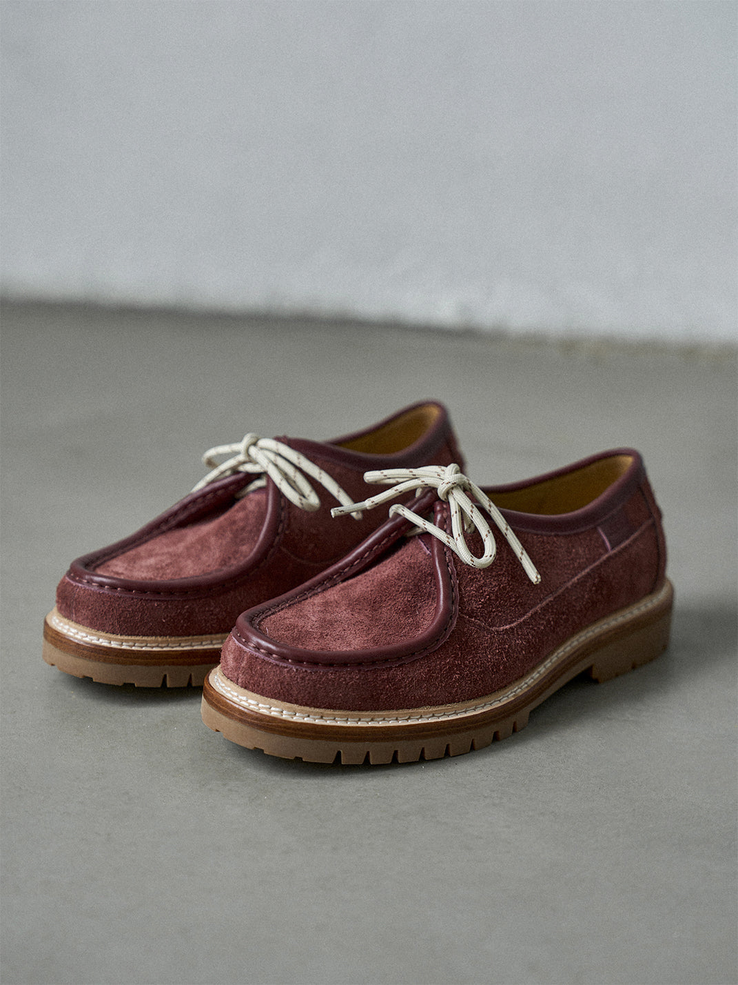 Suede Moc-Toe Lace-Up Work Loafers - View 6