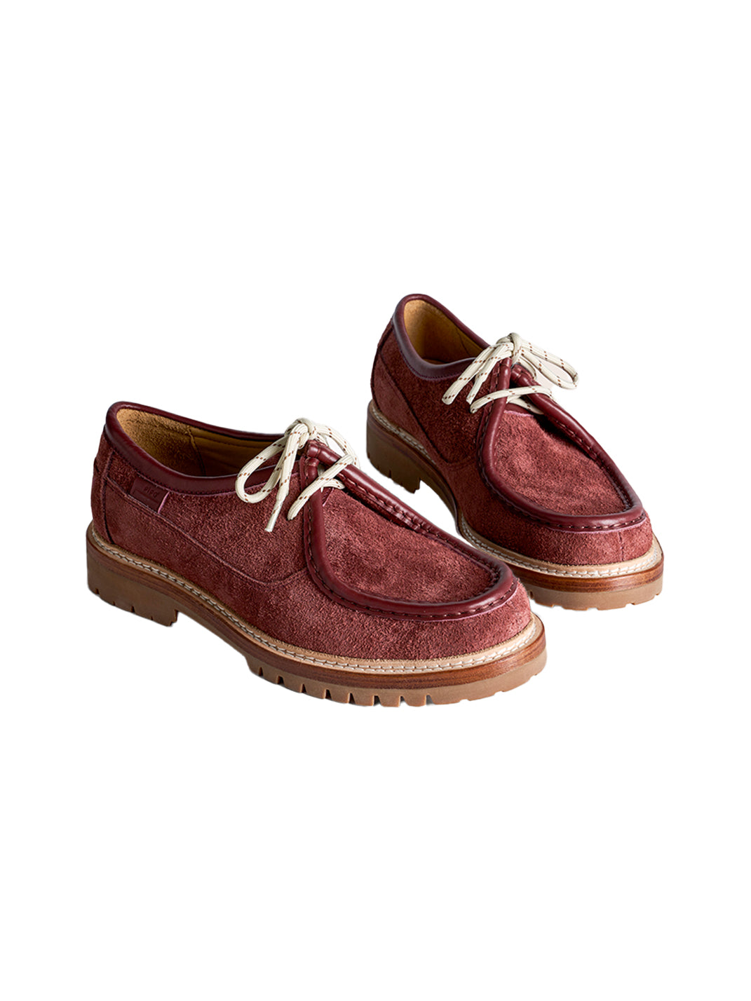 Suede Moc-Toe Lace-Up Work Loafers - View 7