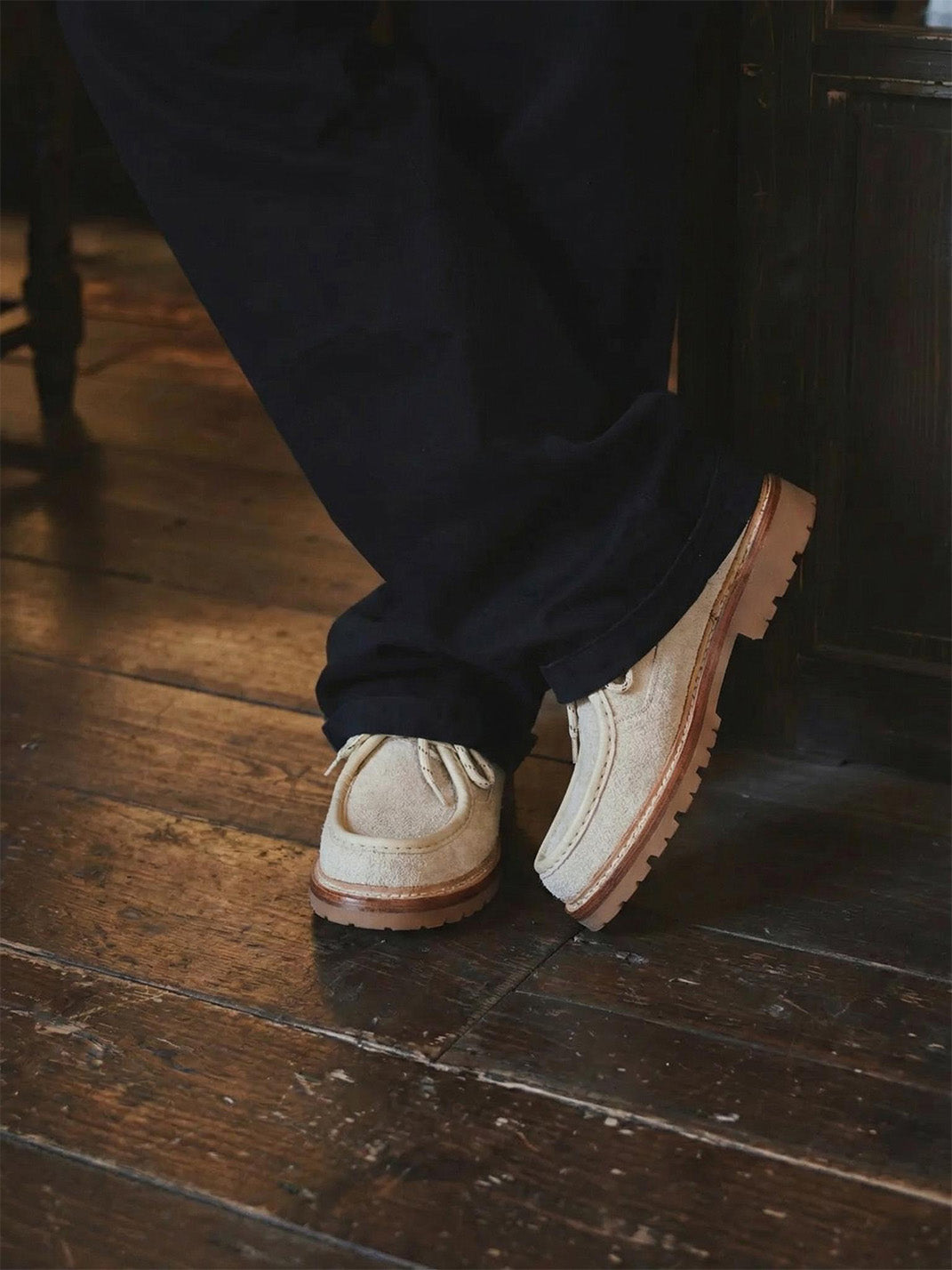 Suede Moc-Toe Lace-Up Work Loafers - View 15