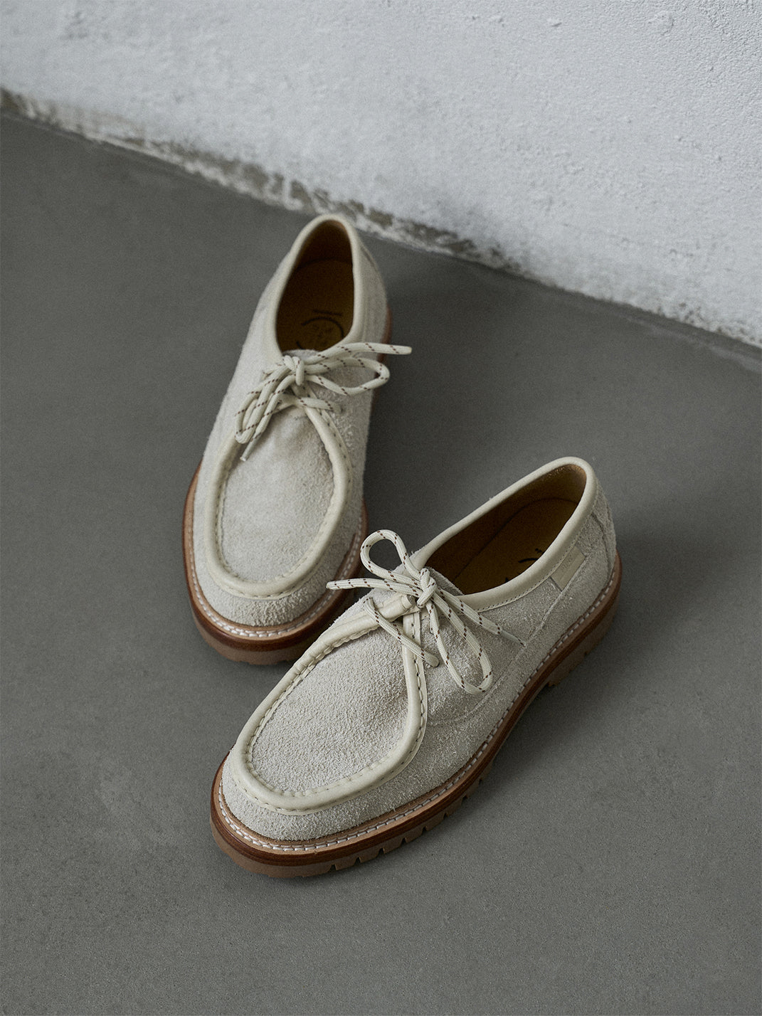 Suede Moc-Toe Lace-Up Work Loafers - View 23