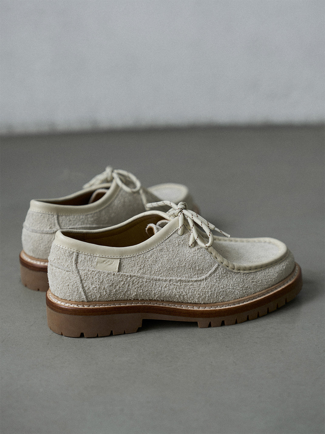 Suede Moc-Toe Lace-Up Work Loafers - View 24