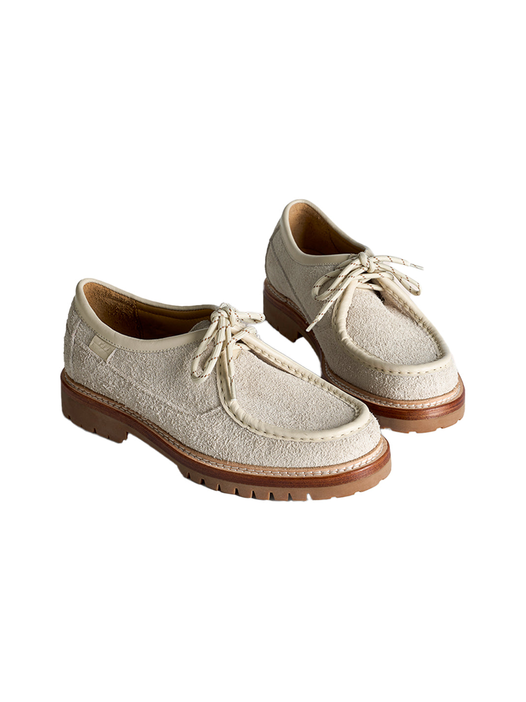 Suede Moc-Toe Lace-Up Work Loafers - View 25