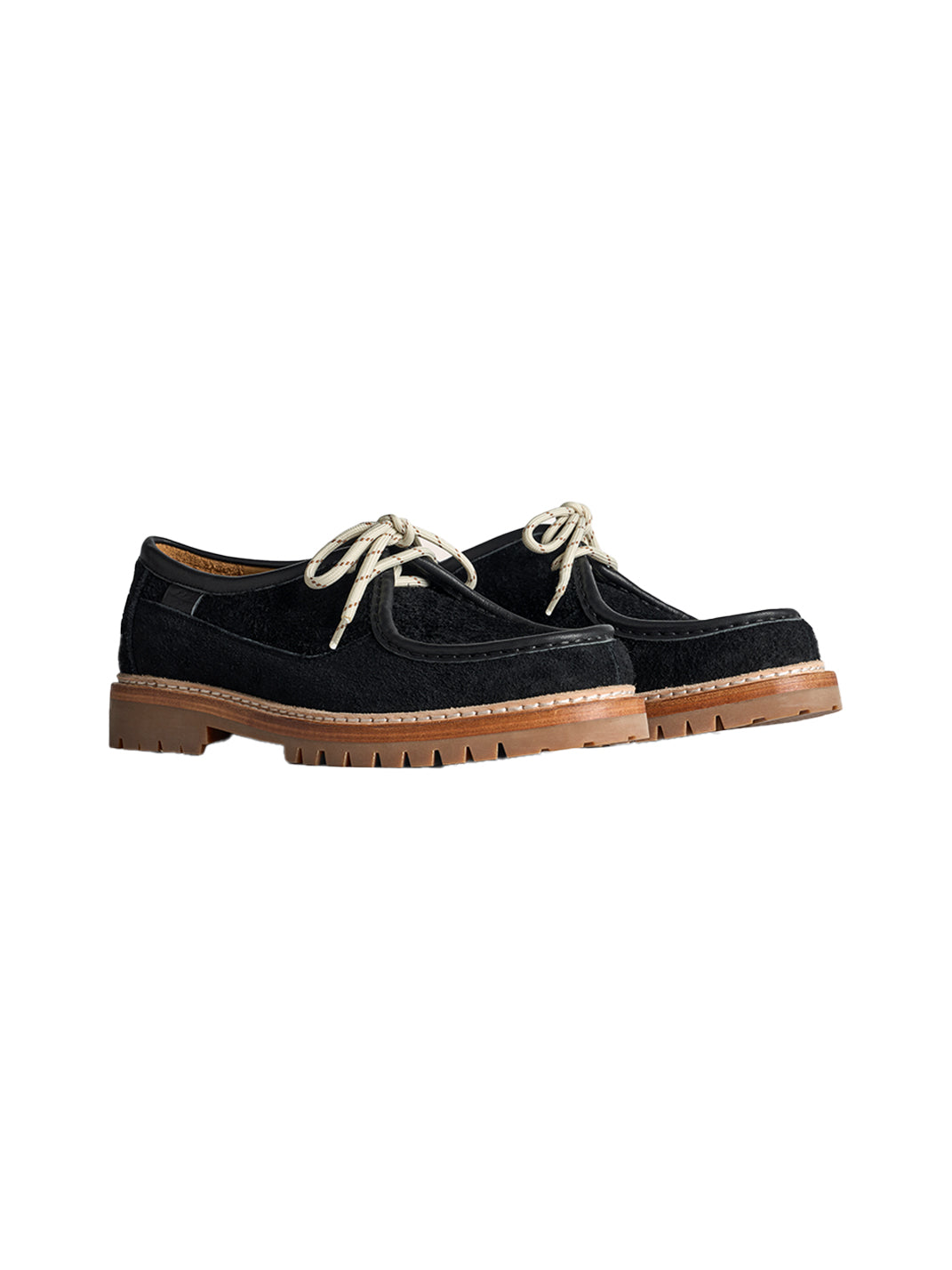 Suede Moc-Toe Lace-Up Work Loafers - View 32