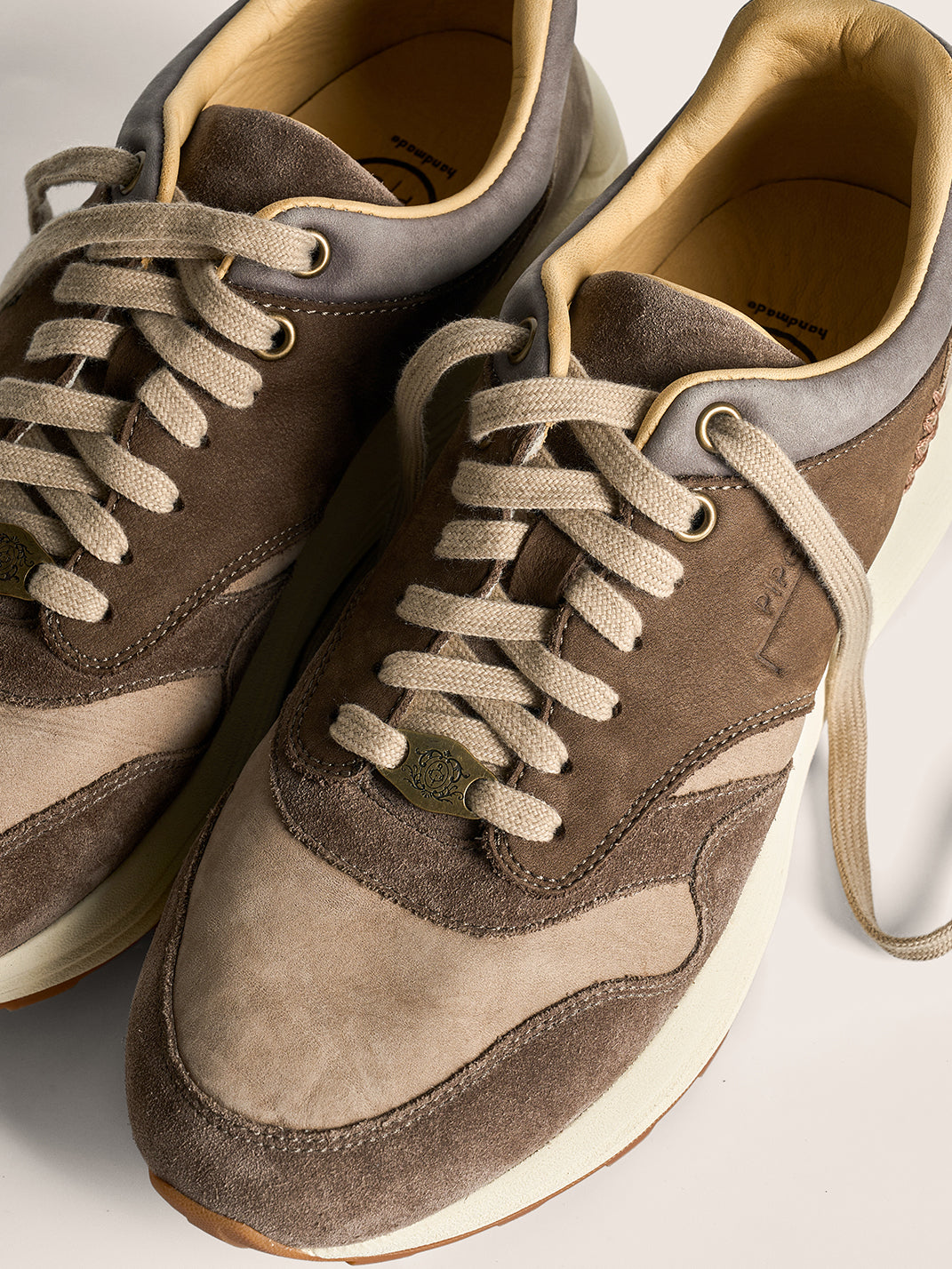Washed Brown Retro Trail Runners - View 7