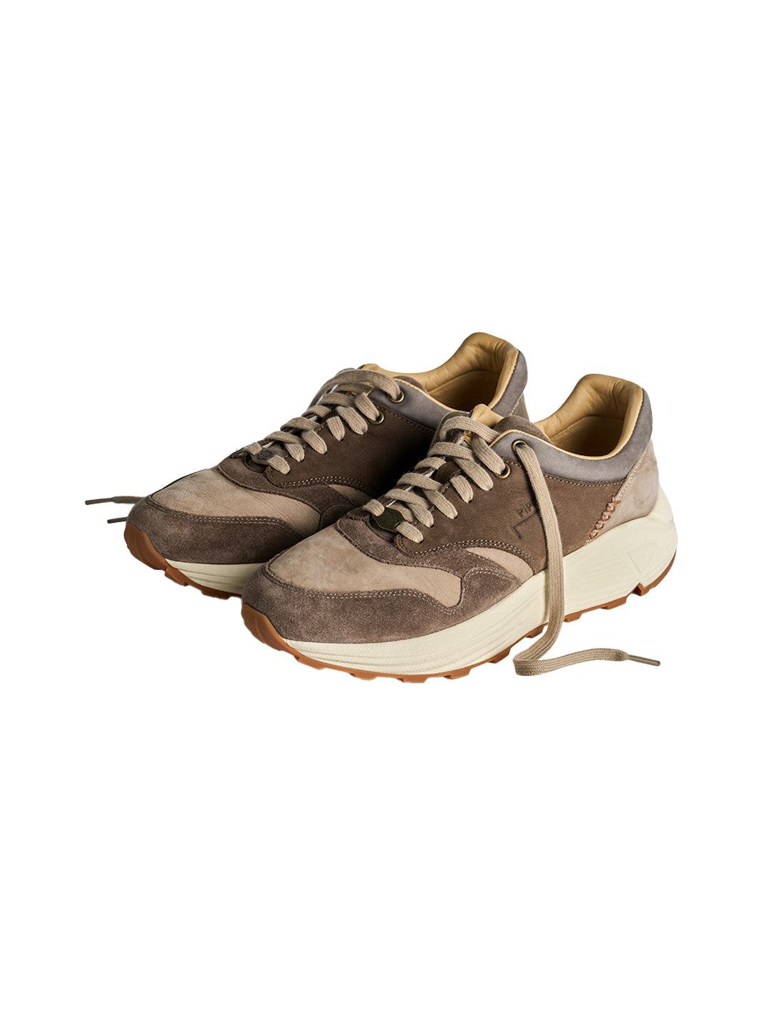 Washed Brown Retro Trail Runners - View 11