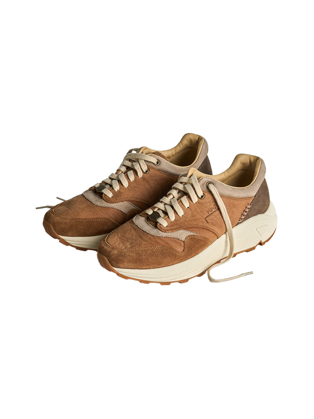 Washed Brown Retro Trail Runners - View 21