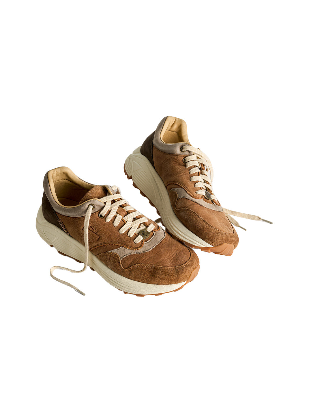 Washed Brown Retro Trail Runners - View 22