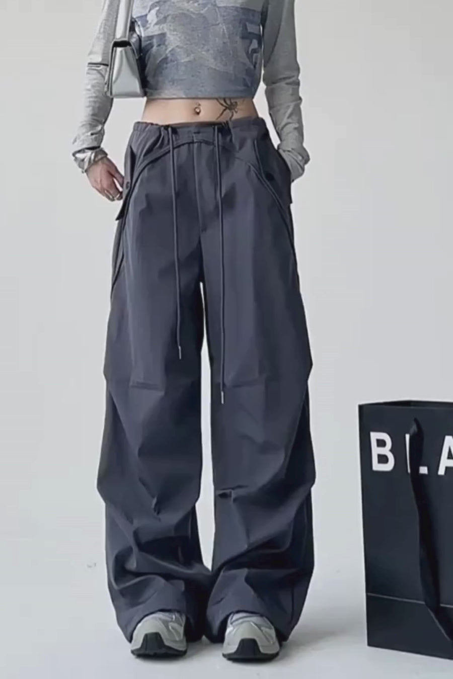 Wide Leg Trouser With Flap Pockets