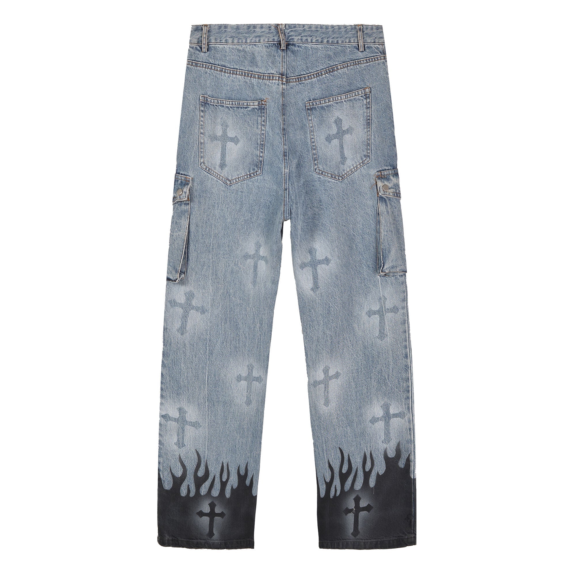 Gothic Cross Cargo Jeans