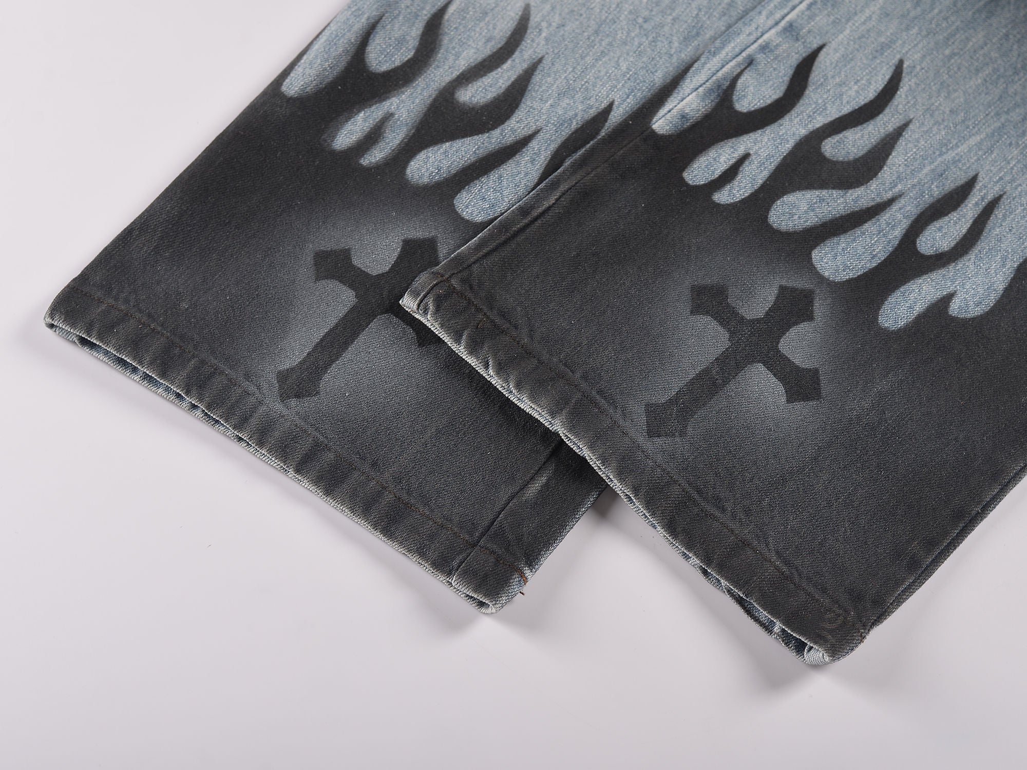 Gothic Cross Cargo Jeans