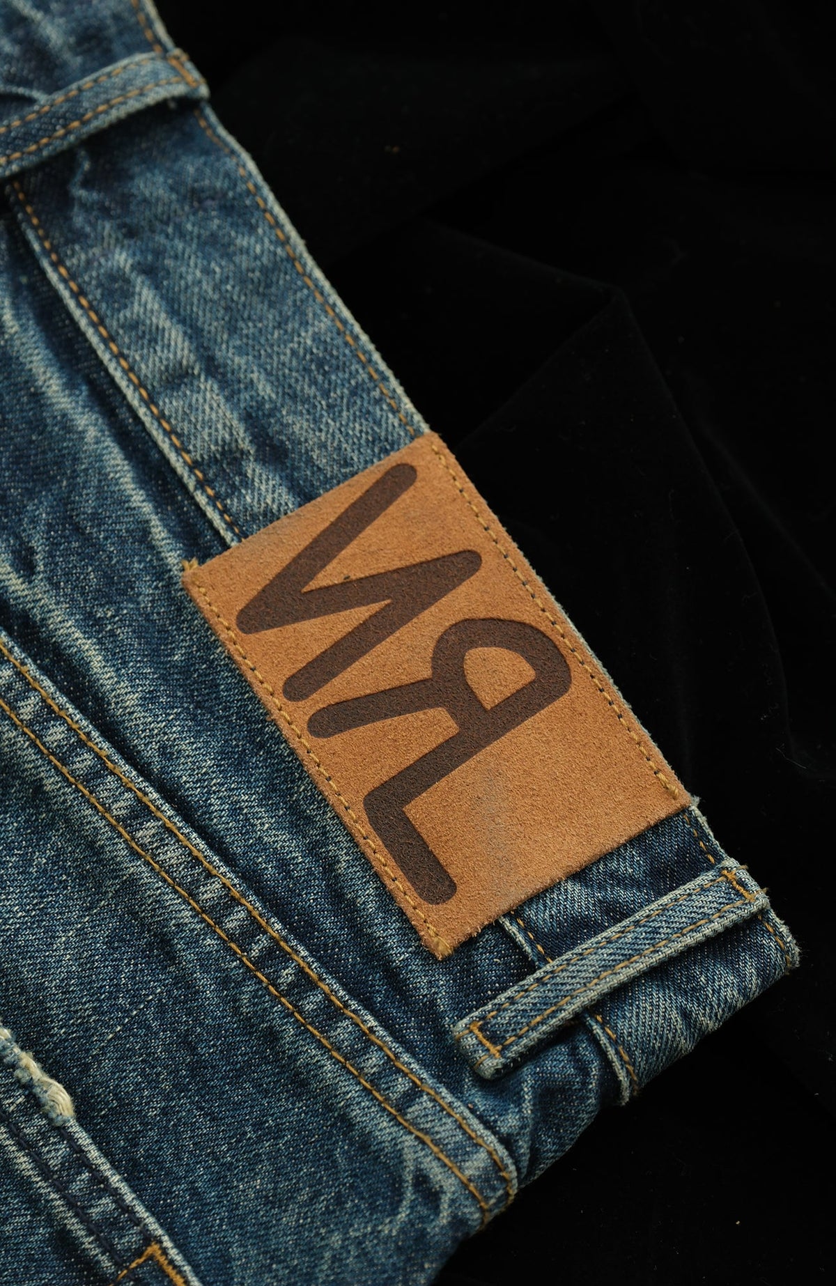 Light Wash Distressed Cotton Jeans - product view 14