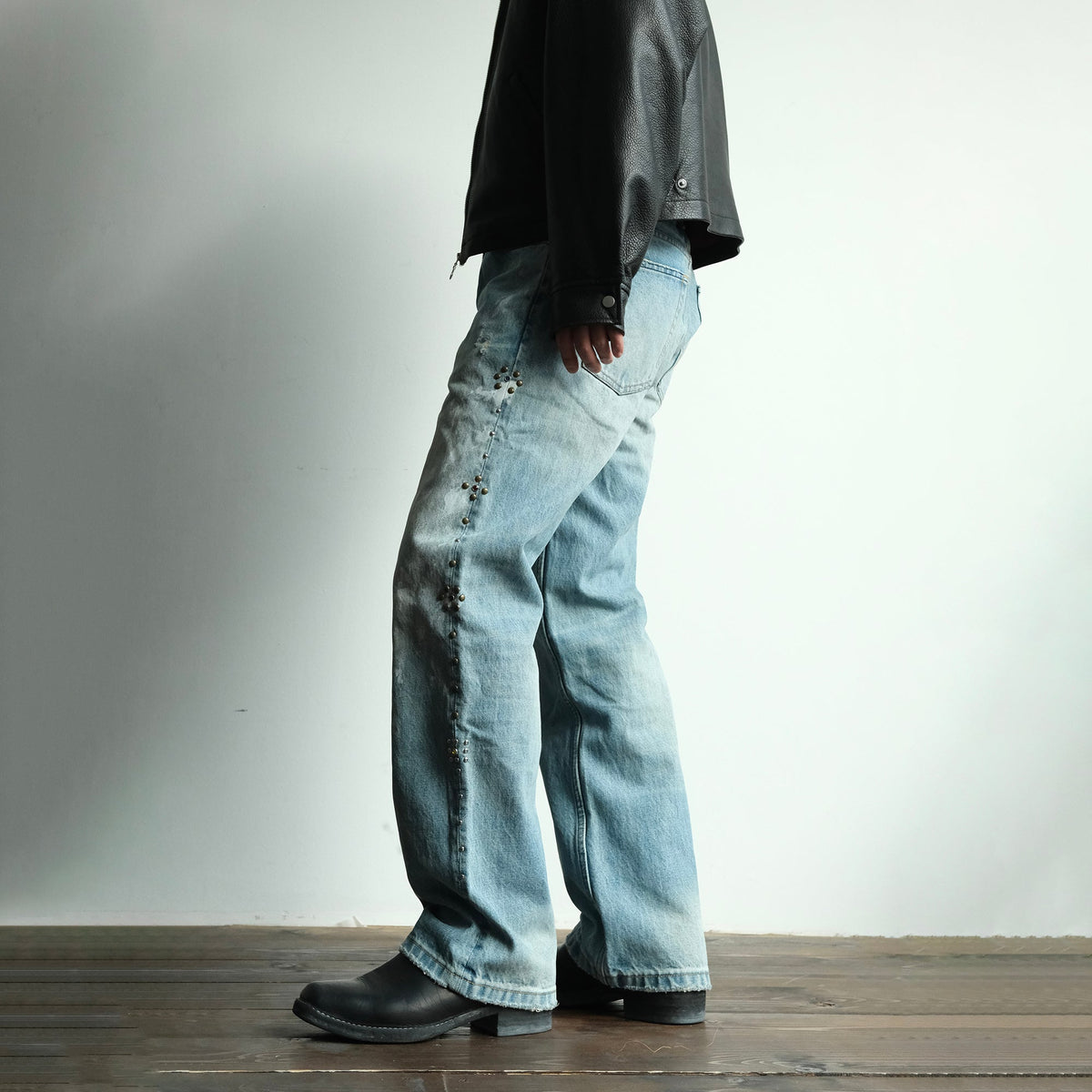 Paint Fleck Light Wash Jeans - product view 3