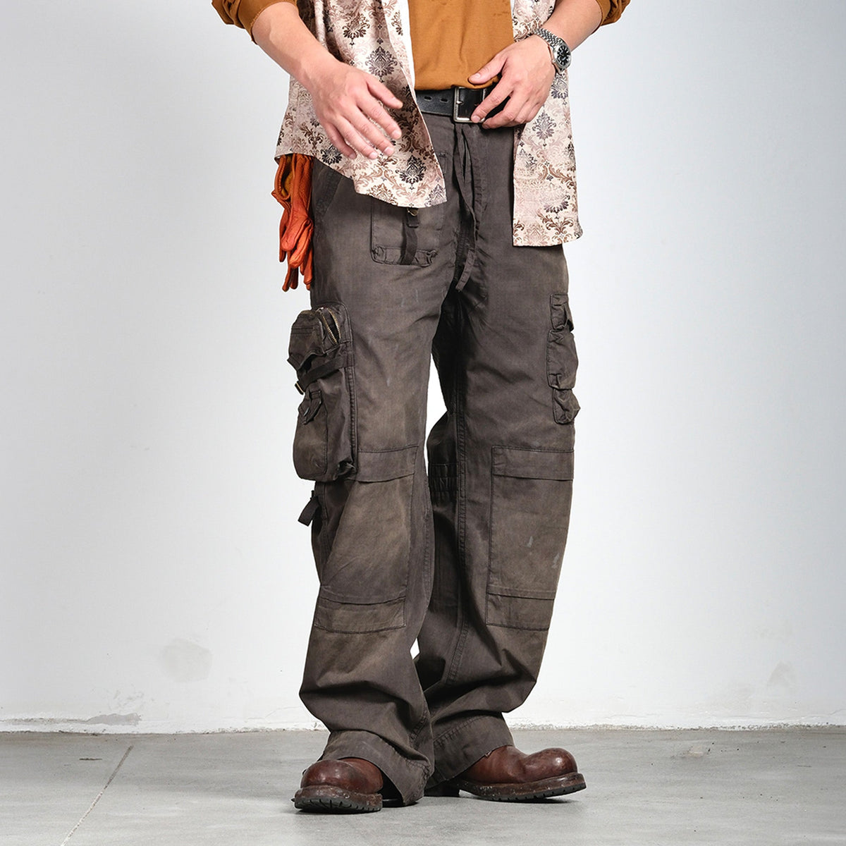 Washed Paratrooper Utility Cargo Pants - product view 1
