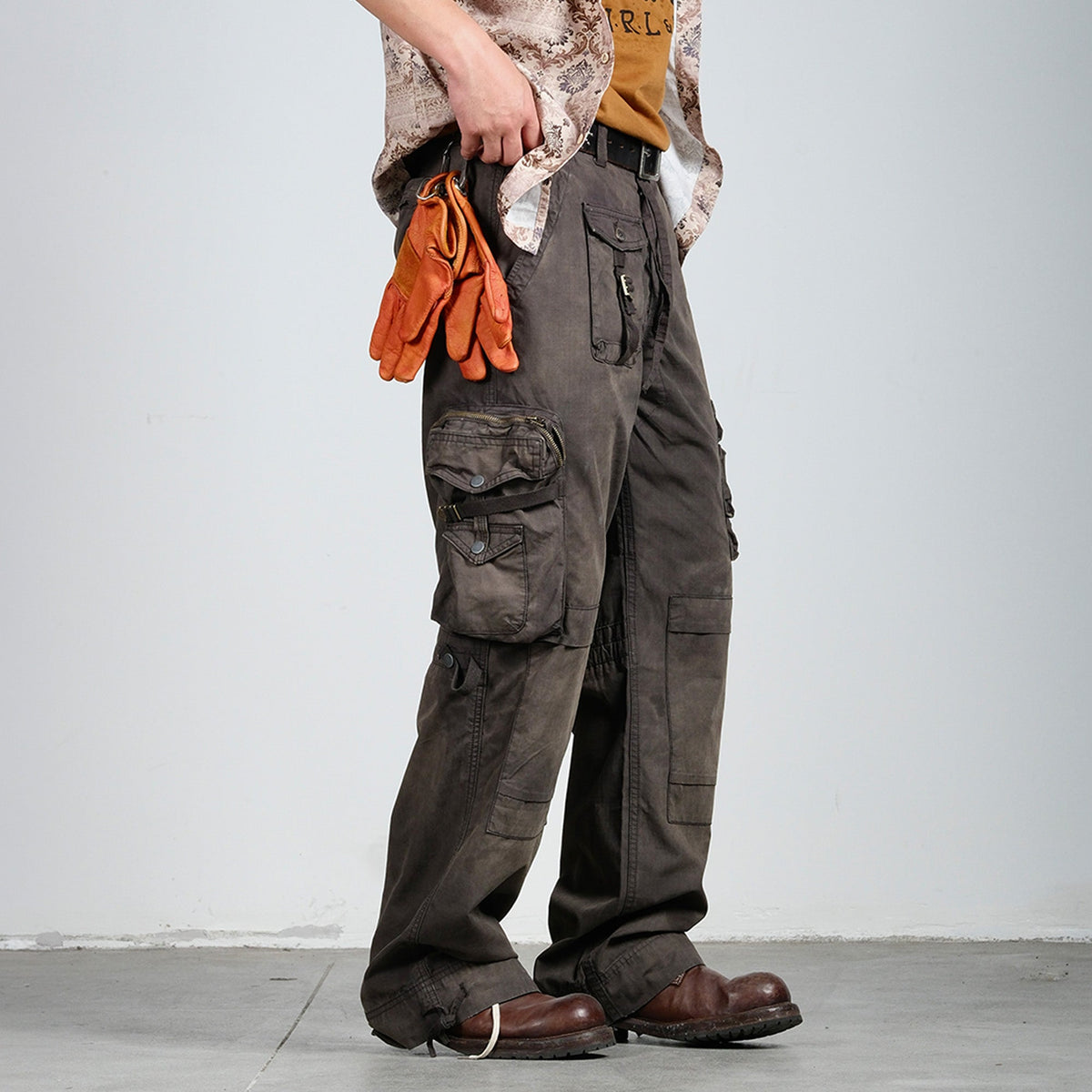 Washed Paratrooper Utility Cargo Pants - product view 3