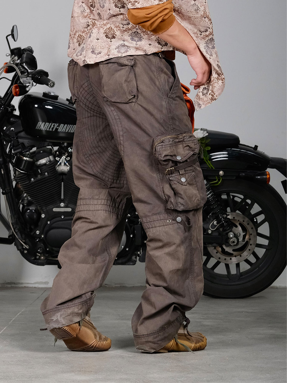 Washed Paratrooper Utility Cargo Pants - product view 6